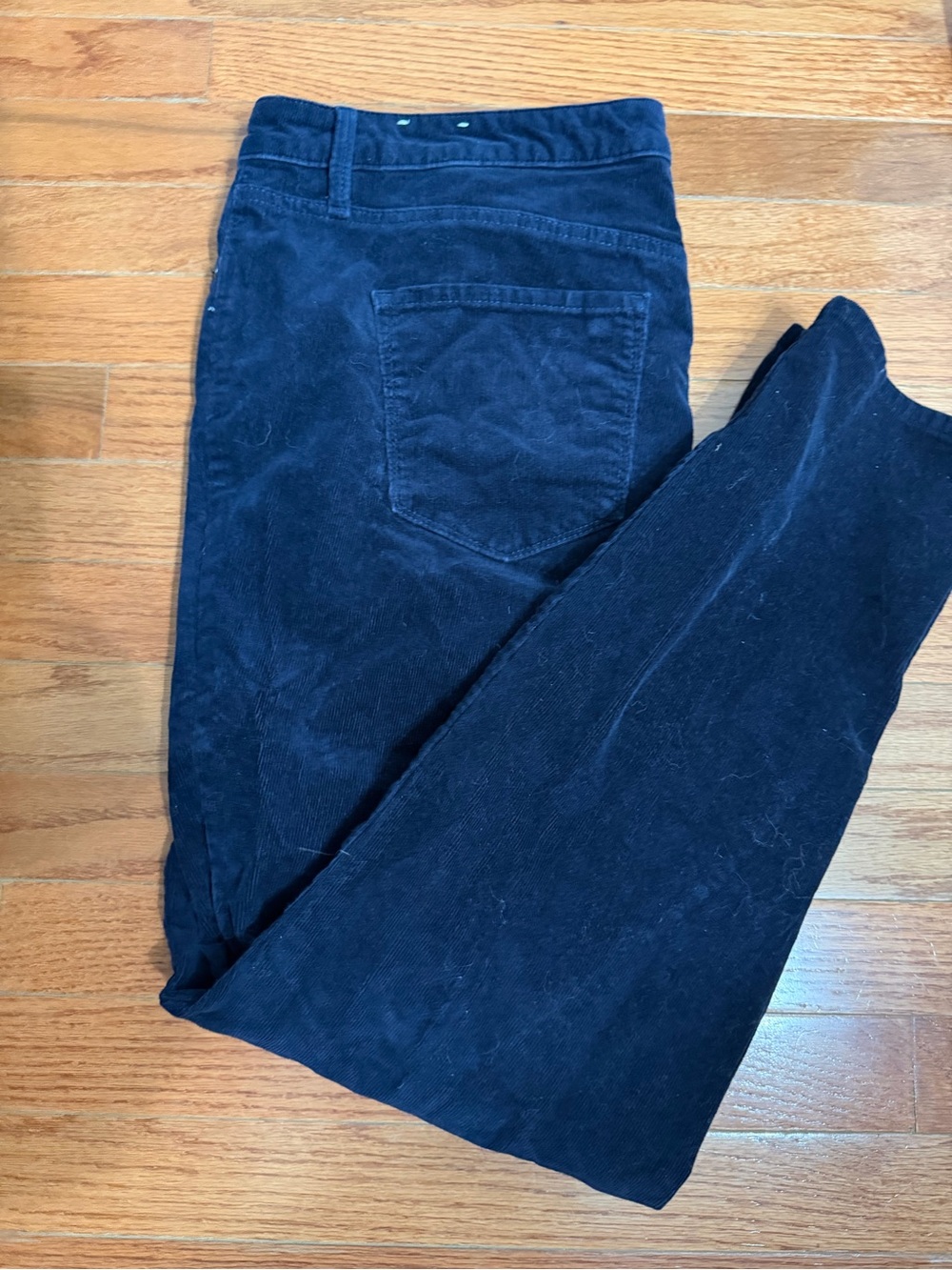 Talbots Women's Navy Corduroy Straight-Leg Jeans